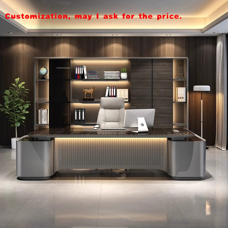 Office Furniture Custom - personalizzato.Lussuosa scrivania direzionale laccata, grandi mobili
