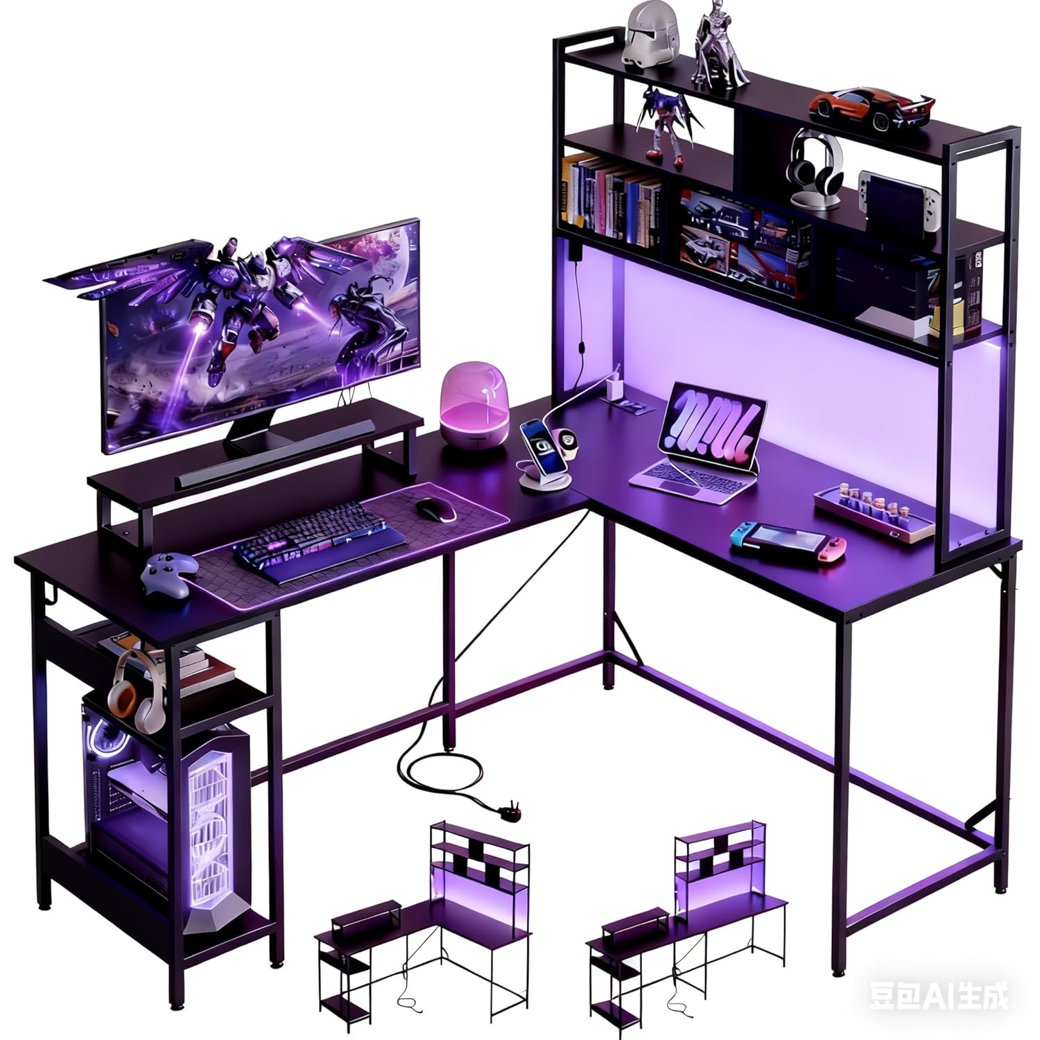 Gaming Desk With Hutch - Scrivania da gioco a forma di