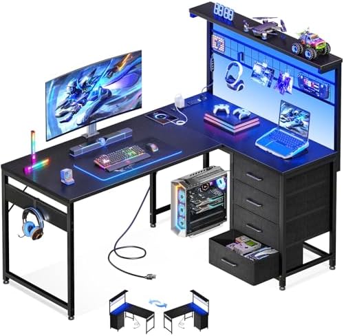 Gaming Desk With Hutch - Scrivania da Gaming a L da