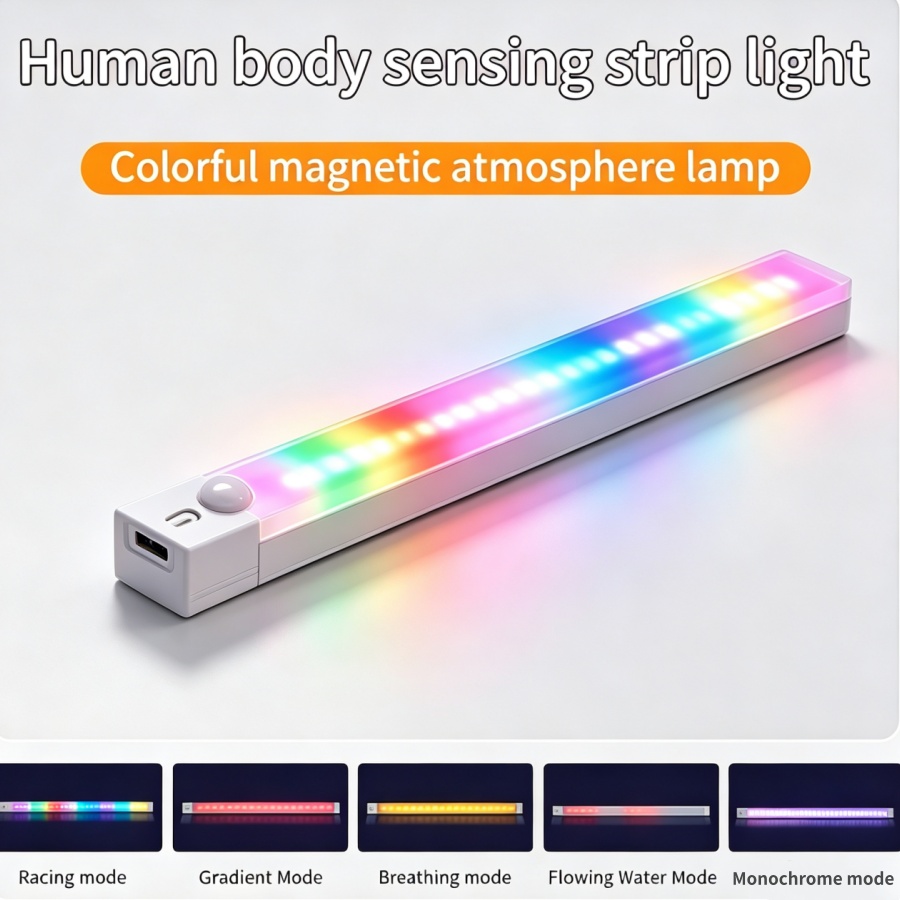 Gaming Desk With Hutch - Lampada da scrivania a LED RGB