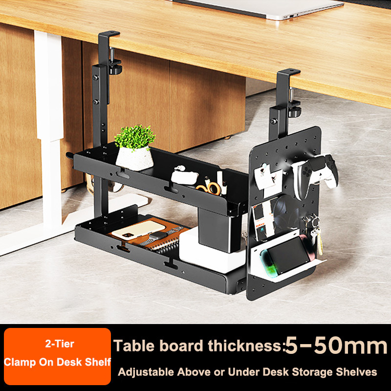 Gaming Desk With Hutch - Organizer da scrivania a 2 livelli