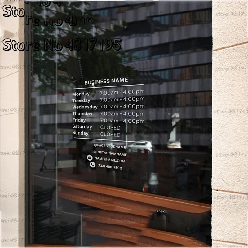 Office Furniture Custom - Ore di apertura con logo aziendale