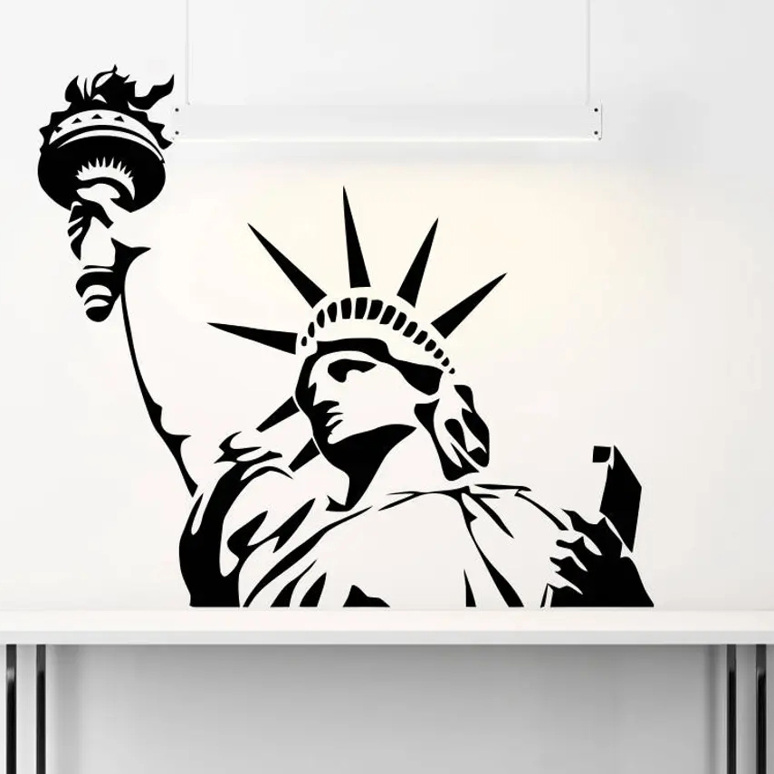 Office Furniture Usa - USA statua della libertà Wall Sticker