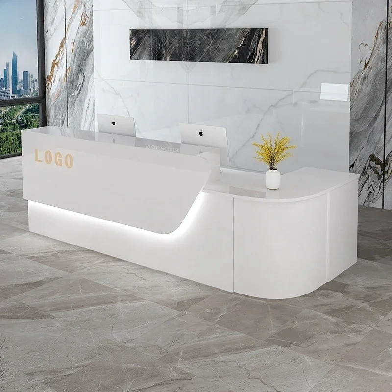 Office Furniture Usa - Bancone Reception di Lusso con Stoccaggio,