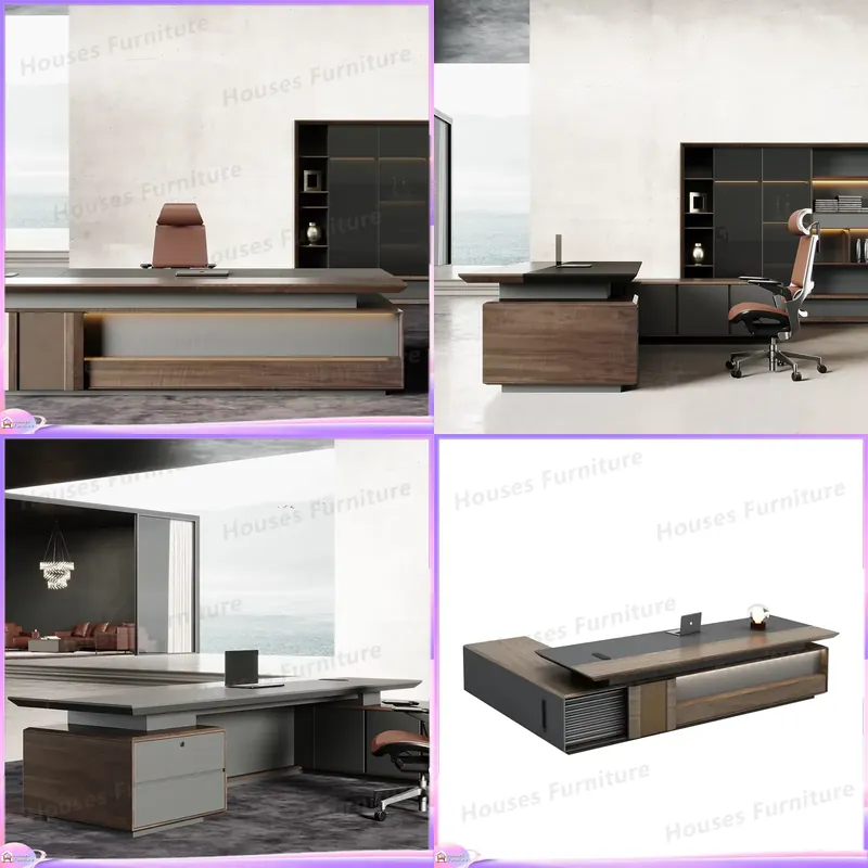 Office Furniture Table - Scrivania Direzionale di Lusso in Legno