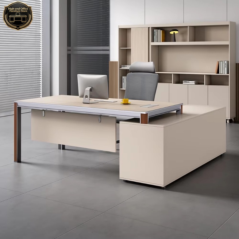 Office Furniture Custom - Scrivania Direzionale a L Personalizzata di