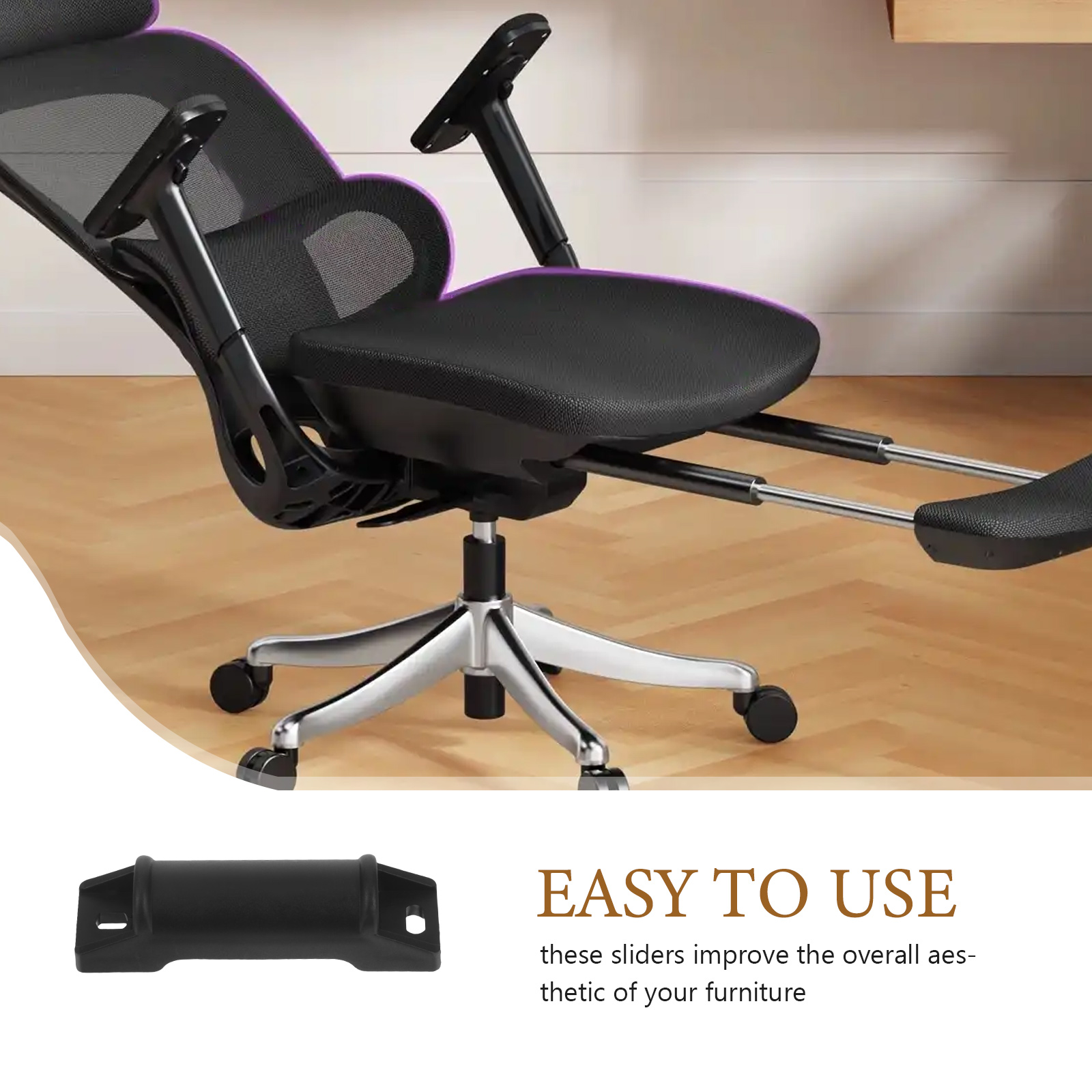 Gaming Desk With Hutch - Cursore per poggiapiedi per sedia da