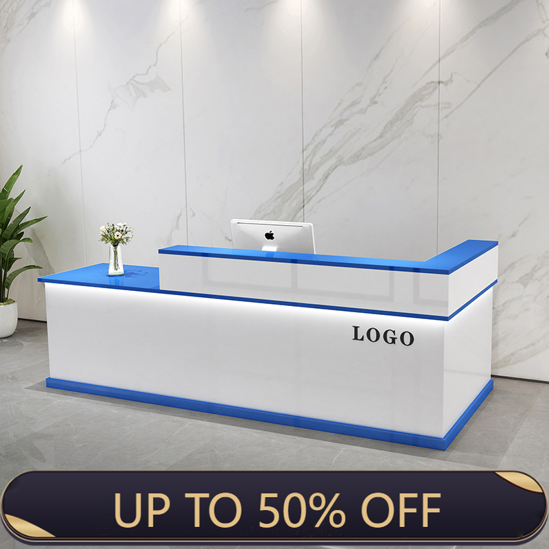 Office Furniture Usa - Bancone Reception di Lusso con Stoccaggio,