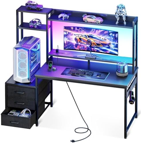 Gaming Desk With Hutch - Scrivania da Gaming da 48 Pollici