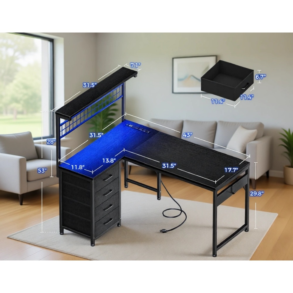 Scrivania da gaming a forma di - Gaming Desk With Hutch recensione e prezzo