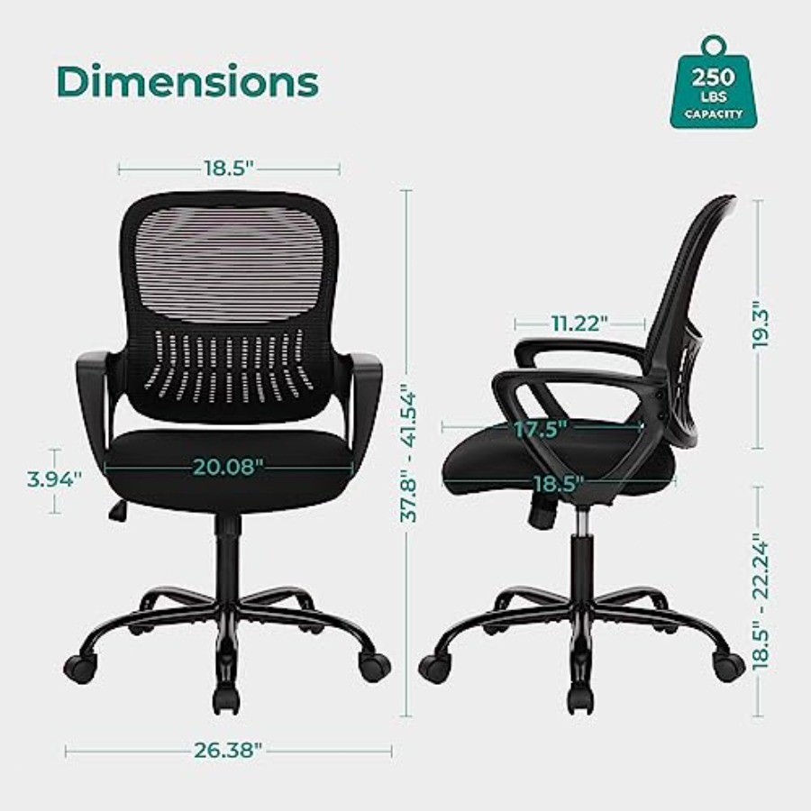 Sedia da Ufficio Ergonomica, c - Task Chair Mid Back recensione e prezzo