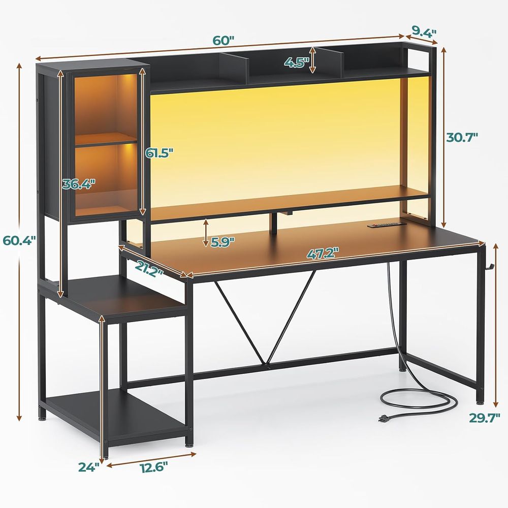 Scrivania da Gaming 60'' con S - Gaming Desk With Hutch recensione e prezzo
