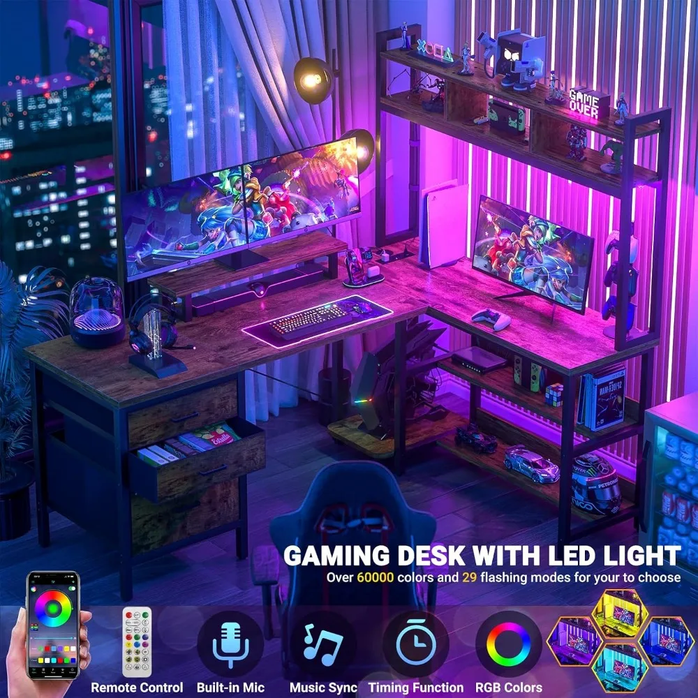 Scrivania a L Aheaplus con mob - Gaming Desk With Hutch recensione e prezzo