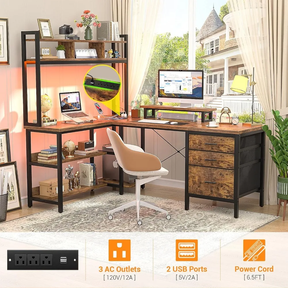 Scrivania a L Aheaplus con mob - Gaming Desk With Hutch recensione e prezzo
