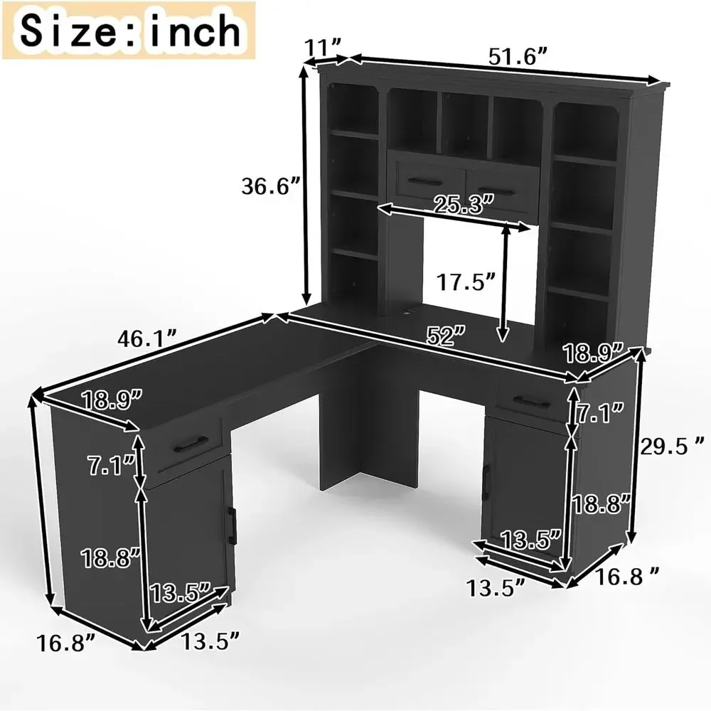 Scrivania da Ufficio a L con S - Gaming Desk With Hutch recensione e prezzo