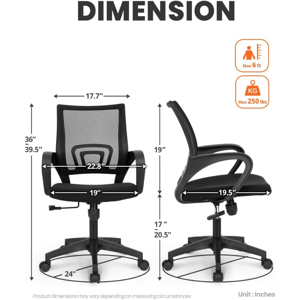 Sedia da Gaming Nera in Rete c - Task Chair Mid Back recensione e prezzo