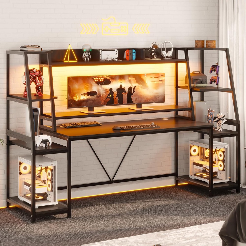 Scrivania da Gaming 79'' con L - Gaming Desk With Hutch recensione e prezzo