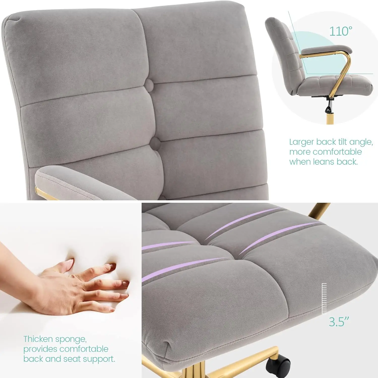 Sedia da ufficio in velluto, s - Task Chair Mid Back recensione e prezzo
